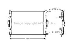 Радиатор системы охлаждения для RENAULT GRAND SCENIC II (JM0/1_) 1.9 dCi (JM15) 2005-, код двигателя F9QE804, V см3 1870, кВт 81, л.с. 110, Дизель, Ava RT2307