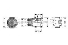 Компрессор кондиционера для FORD FUSION (JU_) 1.4 2002-2012, код двигателя FXJA,FXJB,FXJC, V см3 1388, кВт 59, л.с. 80, бензин, Ava FDAK105