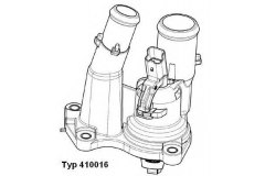 Термостат (в корпусе) для FORD C-MAX (DM2) 1.8 Flexifuel 2007-2010, код двигателя Q7DA, V см3 1798, кВт 92, л.с. 125, Бензин/этанол, Wahler 41001698D