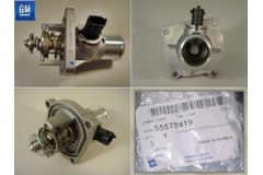 Корпус термостата для OPEL ASTRA J седан 1.6 2012-, код двигателя A16XER,B16XER, V см3 1598, КВт85, Л.с.116, бензин, GENERAL MOTORS 55578419